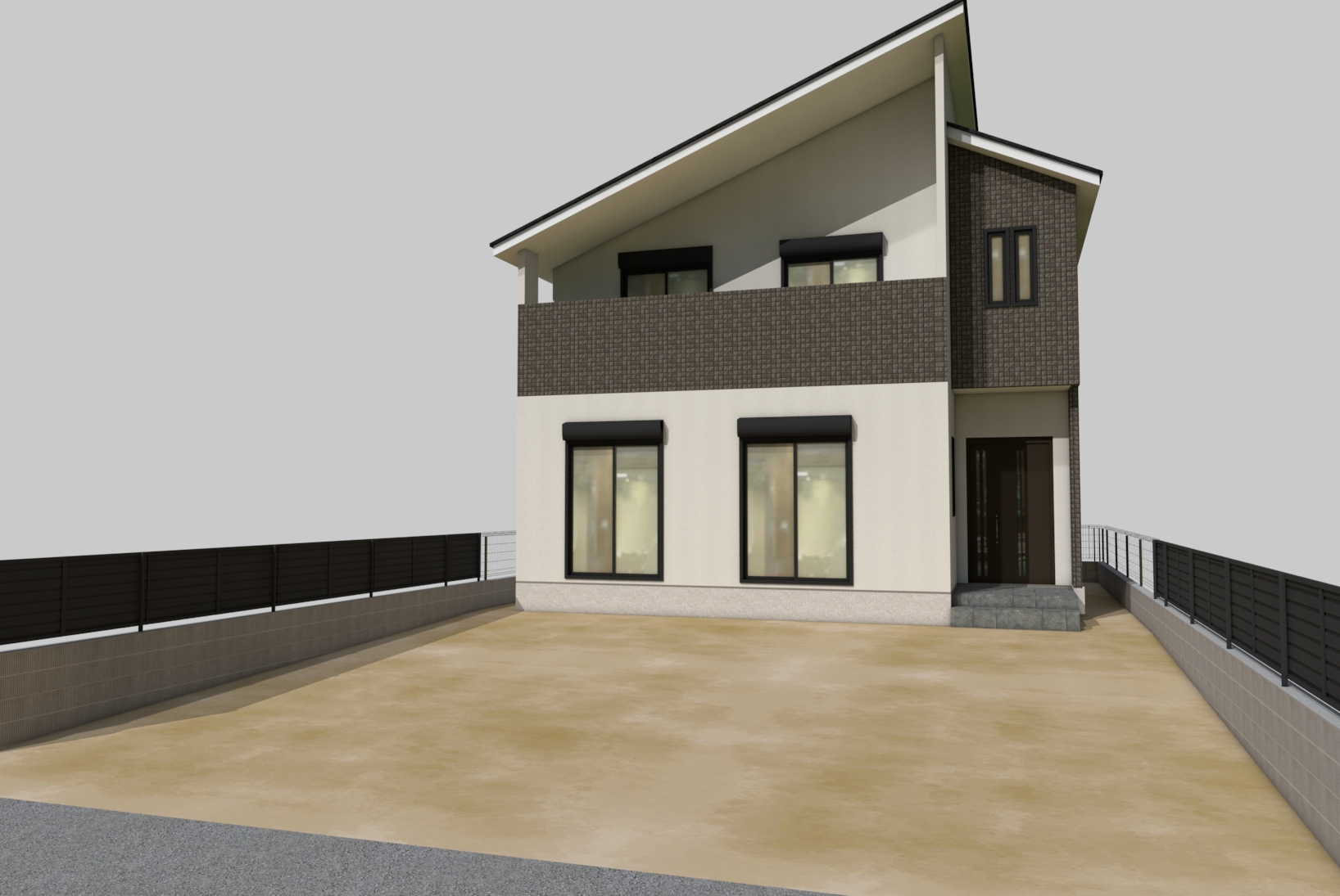 敷地と建物のみを作成したRIKCADデータの例